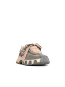 Dolce & Gabbana 'Airmaster' Sneakers In Beige And Grey Fabric And Lear