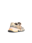 Dolce & Gabbana 'Airmaster' Sneakers In Beige And Grey Fabric And Lear