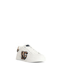 Dolce & Gabbana 'Portofino' White Lear Sneakers