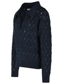 Dries Van Noten 'Maquis' Navy Cotton Sweater