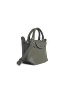 Sac Longchamp Avec Lear Couleur Sapin'Xs Poignée Le Pliage Xtra'