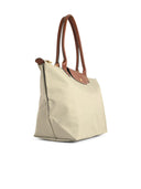 Longchamp 'L Le Pliage Original' Shoulder Bag In Grey Green Recycled Tela