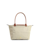 Longchamp 'M Le Pliage Original' Shoulder Bag In Grey Green Recycled Tela