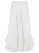 Gonna lunga Zimmermann 'Daylight' in misto cotone bianco