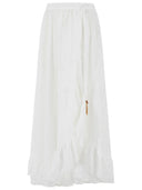Gonna lunga Zimmermann 'Daylight' in misto cotone bianco
