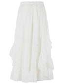Gonna lunga Zimmermann 'Daylight' in misto cotone bianco