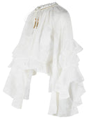 Zimmermann 'Daylight' White Cotton Blend Blouse