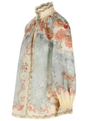 Zimmermann 'Daylight' Multicoloured Ramie Blouse