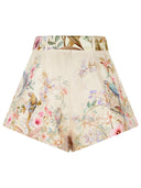 Short en soie et coton crème 'Rebellion' Zimmermann