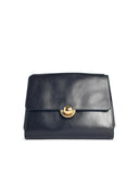 Furla 'M Domus' Black Lear Shoulder Bag