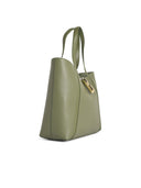 Furla 'Shopping Goccia' Green Lear Bag