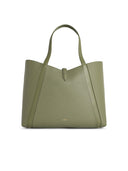 Furla 'Shopping Goccia' Green Lear Bag