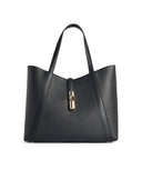 Furla 'Shopping Goccia' Black Lear Bag
