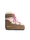 Moonboot Moon Boot 'Icon' Basso in pelle scamosciata beige