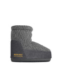 Bottes en tissu gris Moonboot 'Icon Low Nolace Knit'