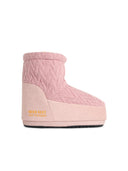 Różowe, materiałowe buty Moonboot „Icon Low Nolace Knit”.