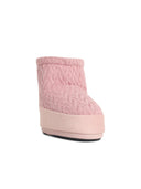 Różowe, materiałowe buty Moonboot „Icon Low Nolace Knit”.