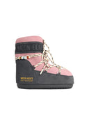 Moonboot 'Icon Low' Pink Suede Boots