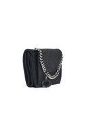 Cartera negra 'Falabella Tri Fold' de Stella Mc Cartney en 'Shaggy Deer'