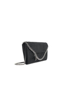 Stella Mc Cartney 'Continental' Wallet With 'Falabella' Flap In Black Eco Pele