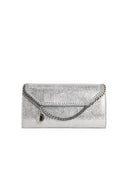 Stella Mc Cartney 'Falabella' Silver 'Shaggy Deer' Crossbody Chain Wallet