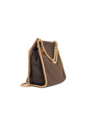 Stella Mc Cartney 'Tote Mini Falabella' Mocha Vegan Suede Bag