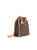 Stella Mc Cartney 'Tote Falabella Micro' Mocha Vegan Suede Bag