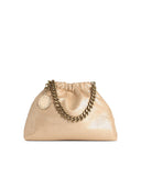 Stella Mc Cartney Mini 'Falabella Coulisse' Bag In Gold 'Shaggy Deer'