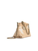 Stella Mc Cartney Mini 'Falabella Coulisse' Bag In Gold 'Shaggy Deer'