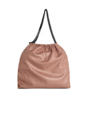 Stella Mc Cartney Sac à Bandoulière 'Falabella' Avec Cordon De Serrage En Couleur Terra Di Siena 'Shaggy Deer'