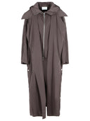 Trench oversize in taffetà caffè Sportmax "Barbra".