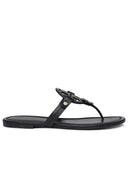 Tory Burch 'Miller' Black Lear Flip Flops
