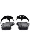 Tory Burch 'Miller' Black Lear Flip Flops
