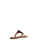 Brązowe japonki Tory Burch „Miller” Lear