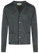 Maison Margiela Cardigan en laine mélangée gris foncé