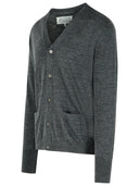Maison Margiela Cardigan en laine mélangée gris foncé