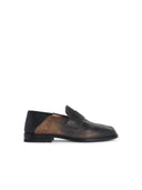 Maison Margiela 'Tabi City' Black And Brown Lear Loafers