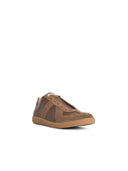 Maison Margiela 'Replica' sneakers van bruin nappa en suède