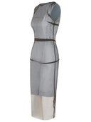 Maison Margiela brun polyamidkjole