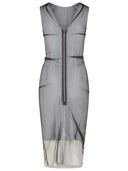 Maison Margiela brun polyamidkjole