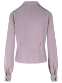 Maison Margiela Lilac Long Sleeved Silk Shirt