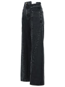 Jeans Maison Margiela tagliati in cotone nero