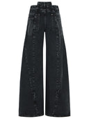 Jeans Maison Margiela tagliati in cotone nero