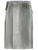 Maison Margiela Grey Viscose Midi Skirt