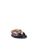 Marni 'Fussbett' Light Blue Lear Sandals