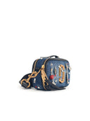 Marc Jacobs () Niebieska torba dżinsowa „Trinket Charm Snapshot”.