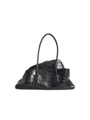 Attico 'Top Handle La Passeggiata Small' 'Coffee' Lear Bag