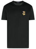 Dolce & Gabbana T-shirt en viscose mélangée noir