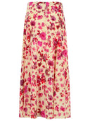 Falda de seda elástica rosa 'Sakura' de Isabel Marant