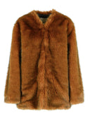 Isabel Marant Manteau en fausse fourrure en polyester marron 'Aglae'